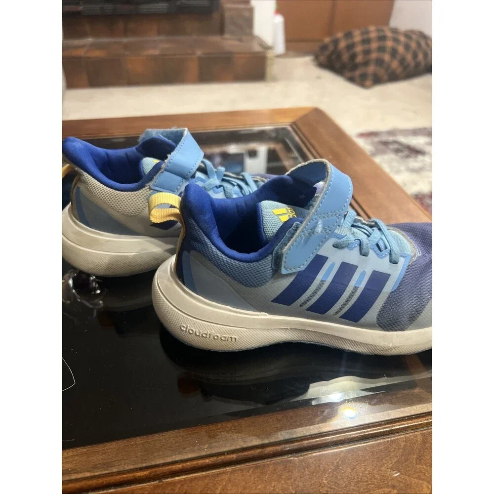 Adidas Cloudfoam Sneakers Kids Size 13 Blue Hook and Loop Athletic Running Shoes